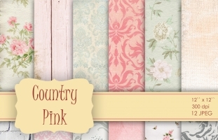 Vintage Country Shabby Chic Pink