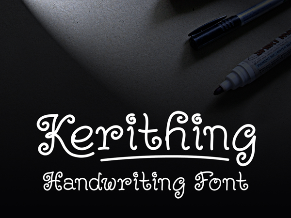 Download Kerithing Handwriting Font 