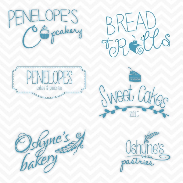 Download Bakery Logo Set Blue 