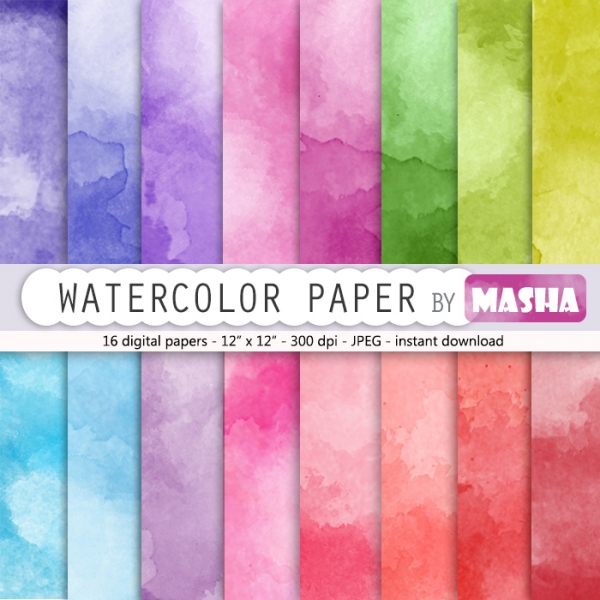 Download WATERCOLOR DIGITAL PAPERS 