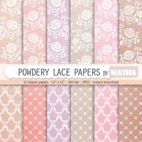 POWDERY LACE DIGITAL PAPER