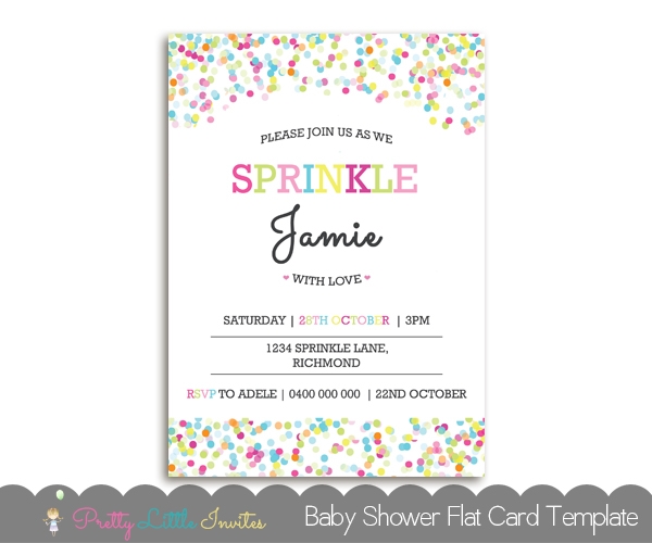 Download Sprinkled With Love Baby Shower Invitation 