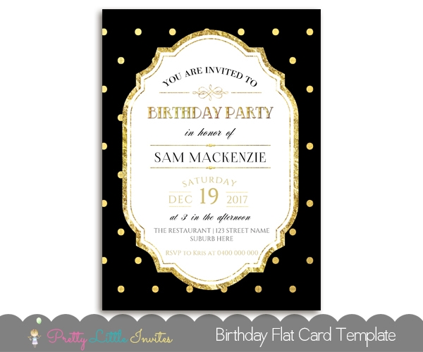 Download Black & Gold Birthday Invitation 