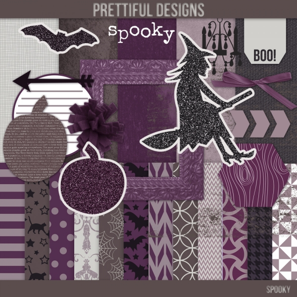 Download Spooky Halloween Papers and Clip Art Kit 