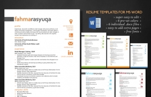 Iconic modern Word resume pack