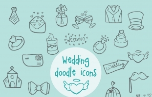 Wedding - Doodle  icons