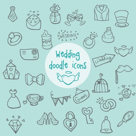 Wedding - Doodle  icons