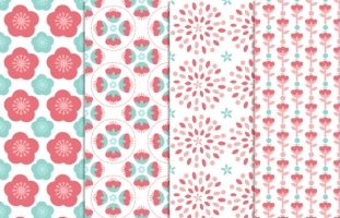 Floral paper templates, floral