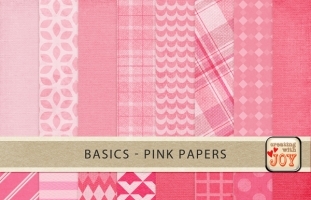 16 Textured Papers - Pink