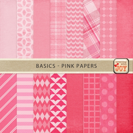 16 Textured Papers - Pink