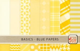 16 Textured Papers - Yellow