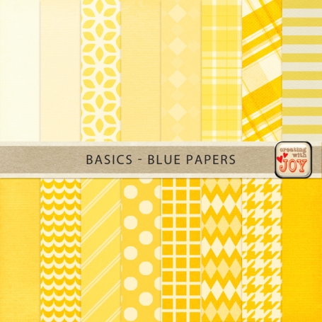 16 Textured Papers - Yellow