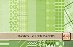 16 Textured Papers - Green