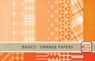 16 Textured Papers - Orange