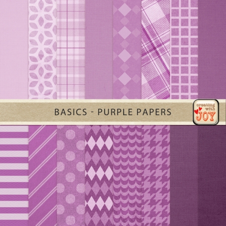 16 Textured Papers - Purple