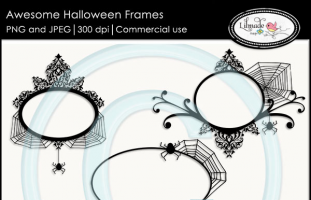 Halloween clip art frames