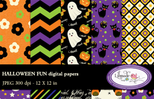 Halloween digital paper