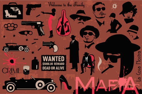 Gangster theme illustrations