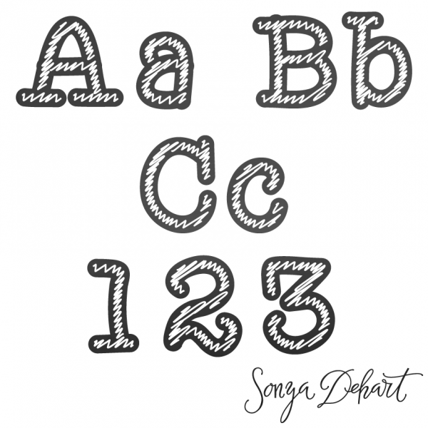 Download Clipart Chalk Alphabet 