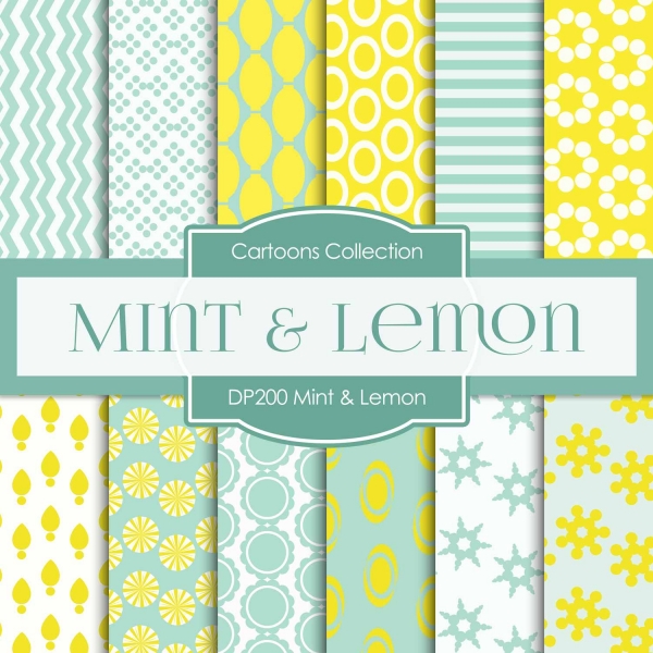 Download Digital Papers - Mint Lemon (DP200) 