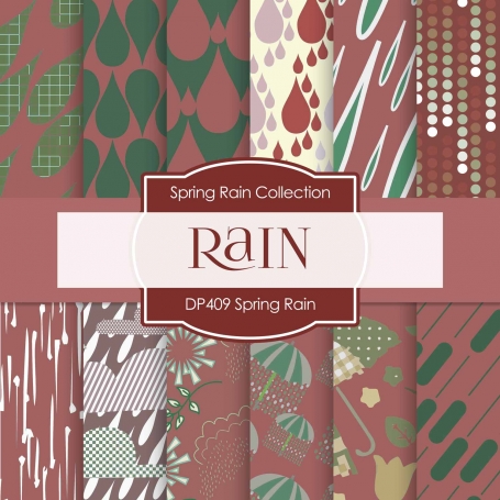 Digital Papers - Spring Rain