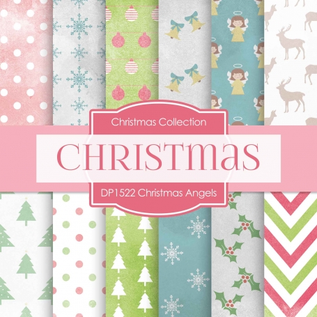 Digital Papers - Christmas Angels