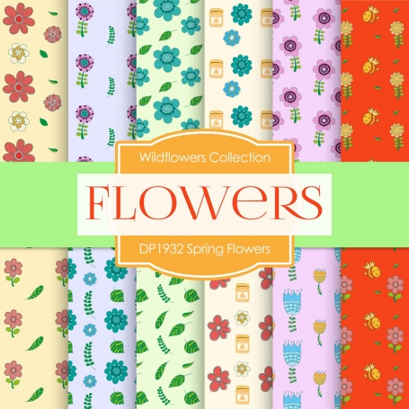 Digital Papers - Spring Flowers