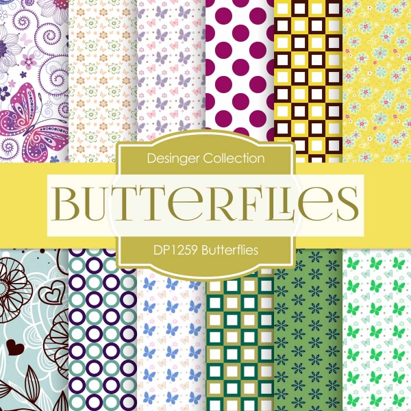 Download Digital Papers - Butterflies (DP1259) 