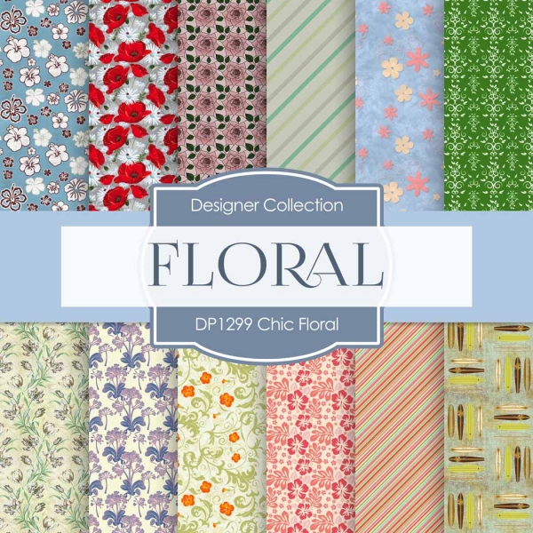 Download Digital Papers - Chic Floral (DP1299) 