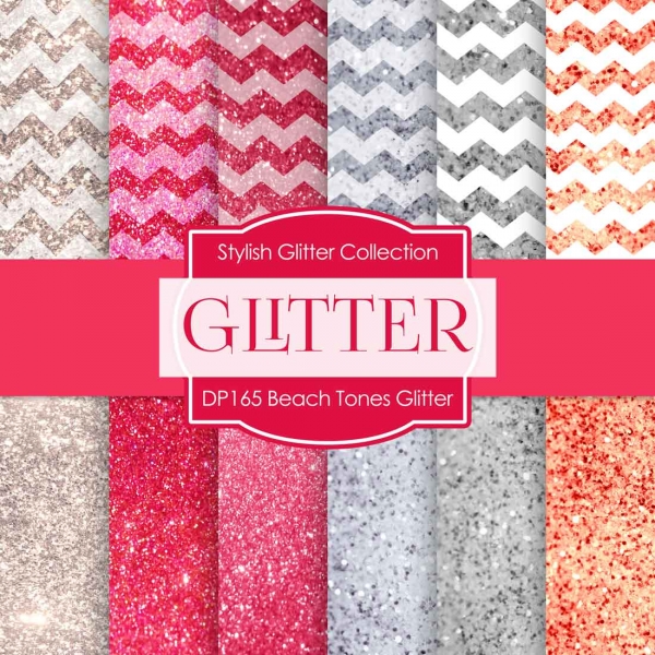 Download Digital Papers - Beach Tones Glitter (DP165) 