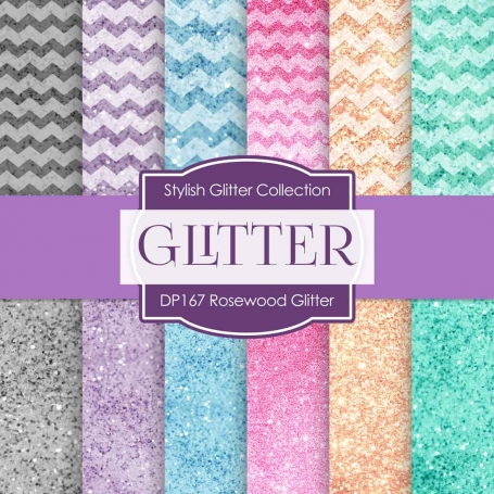 Digital Papers - Rosewood Glitter