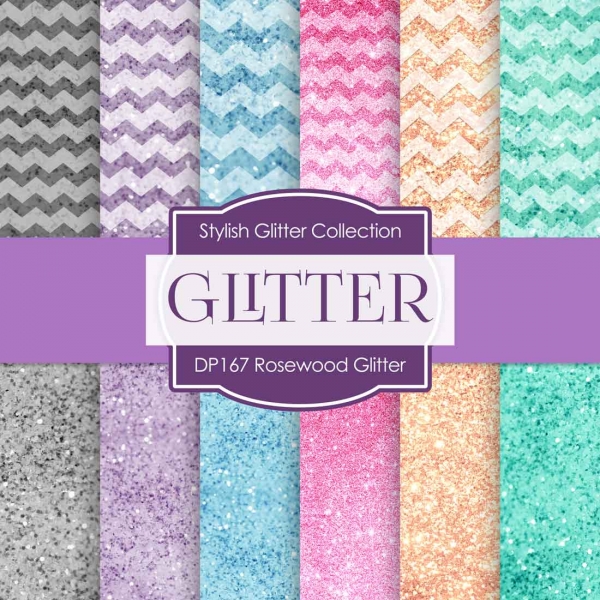 Download Digital Papers - Rosewood Glitter (DP167) 