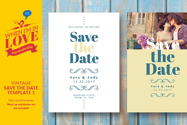 Download Vintage Save The Date Template 1 