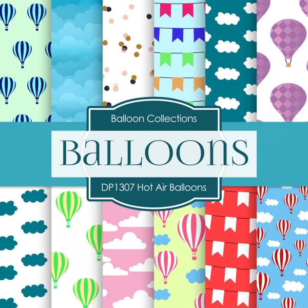 Download Digital Papers - Hot Air Balloons (DP1307) 