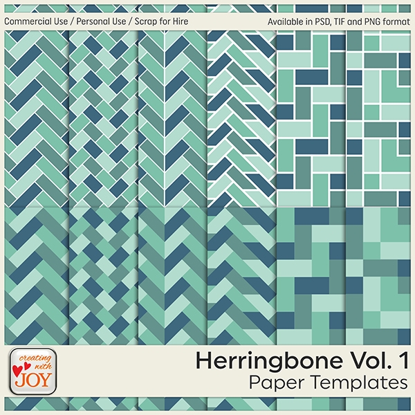 Download 6 Commercial Use Herringbone Paper Templates - Vol.1 
