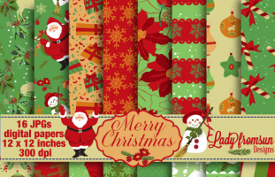 Christmas Digital Paper-Holiday
