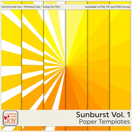6 Sunburst Paper Templates - Vol.1