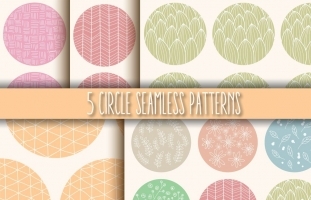 5 Circle Seamless Patterns