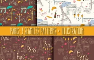 Paris: 3 Patterns + 1 Illustration
