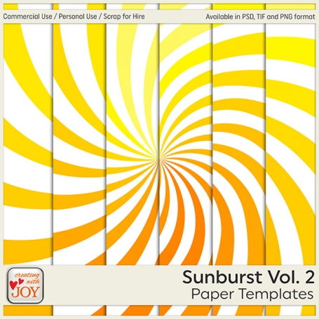 6 Sunburst Paper Templates - Vol.2