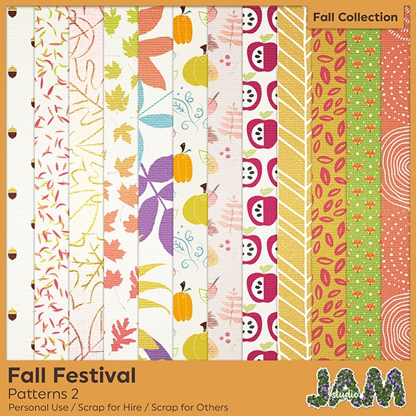 Download Fall Festival - Patterned Papers Set 2 