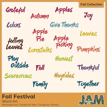 Fall Festival - Word Art