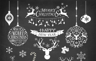 CHALKBOARD CHRISTMAS CLIPART