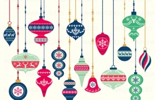 CHRISTMAS BALLS CLIPART