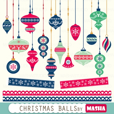 CHRISTMAS BALLS CLIPART