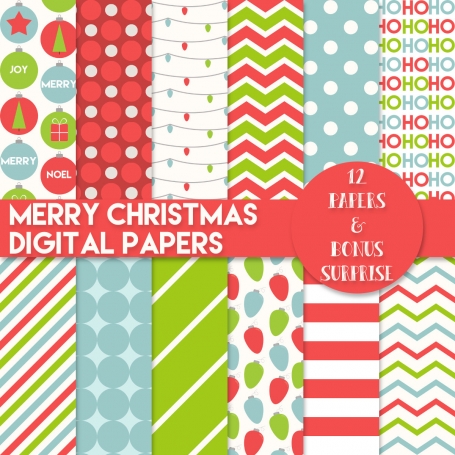 Christmas Digital Paper Pack