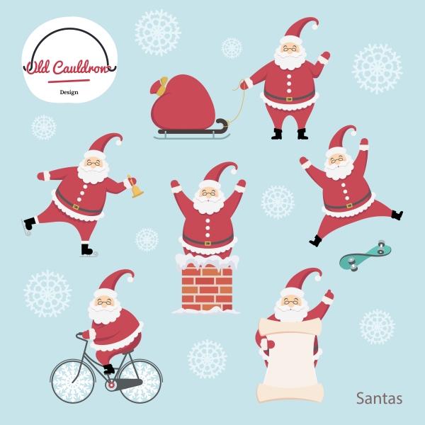 Download Christmas Santa vector Clipart CL002 