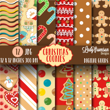 Christmas Cookies Digital Paper