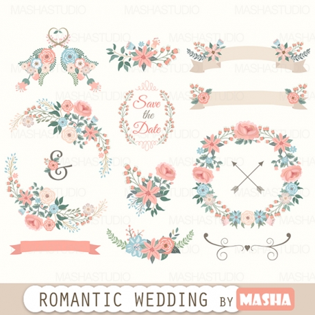 ROMANTIC WEDDING CLIPART