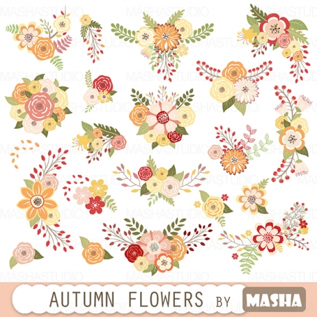 Autumn Flowers Clipart